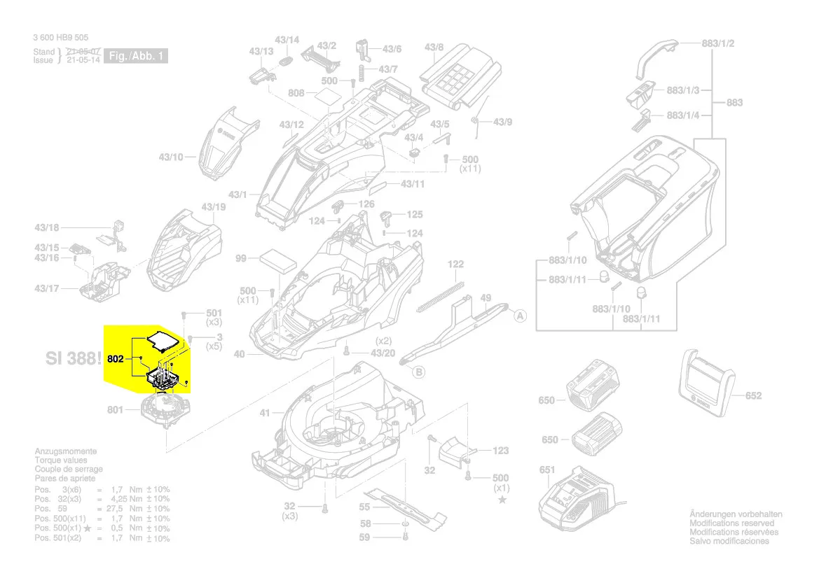 Platine électronique réf. F 016 105 439 Bosch